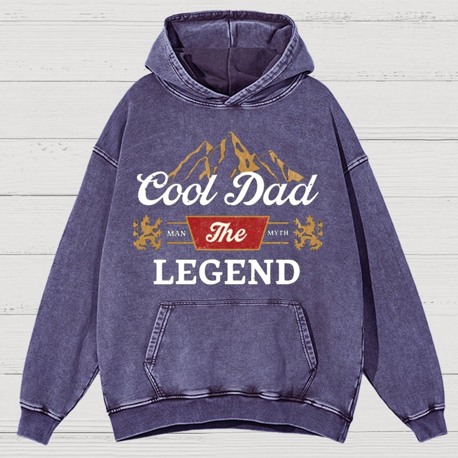 Cool Dad The Legend Vintage Distressed Hoodie