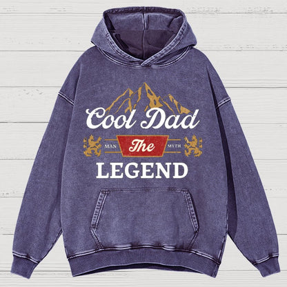 Cool Dad The Legend Vintage Distressed Hoodie