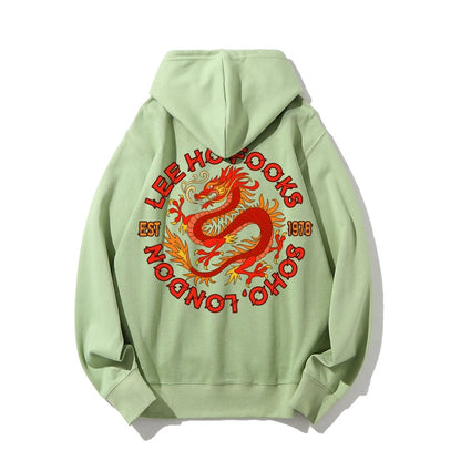 Mysterious Town's (Werewolves of London) Printed Back Cotton Hoodie