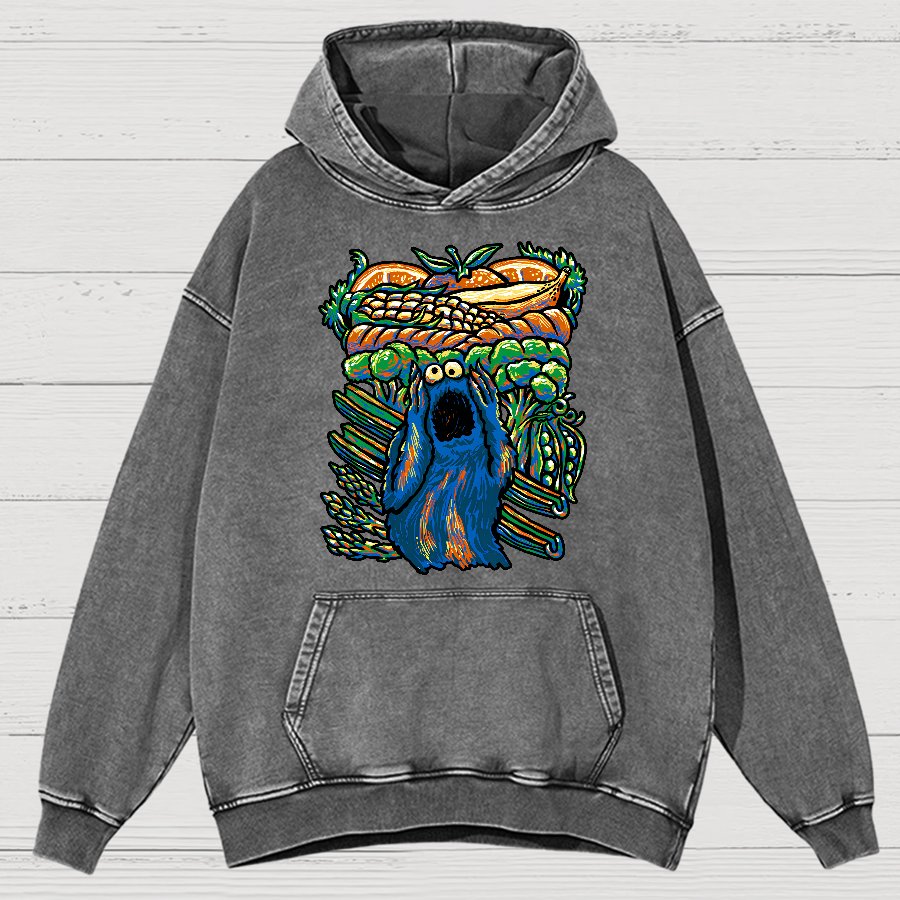 A Monstrous Scream Vintage Distressed Hoodie