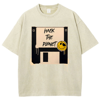 Hack The Planet Vintage Distressed T-shirt