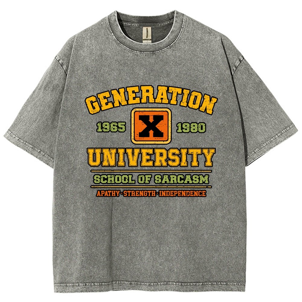 Generation X University Vintage Distressed T-shirt