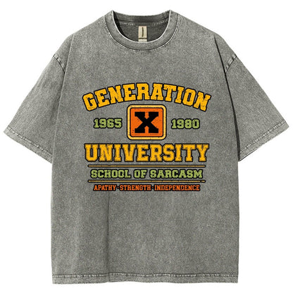 Generation X University Vintage Distressed T-shirt