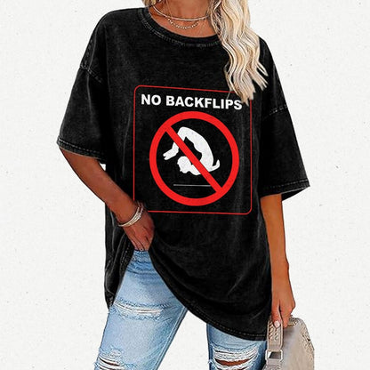 NO BACKFLIPS Vintage Distressed T-shirt