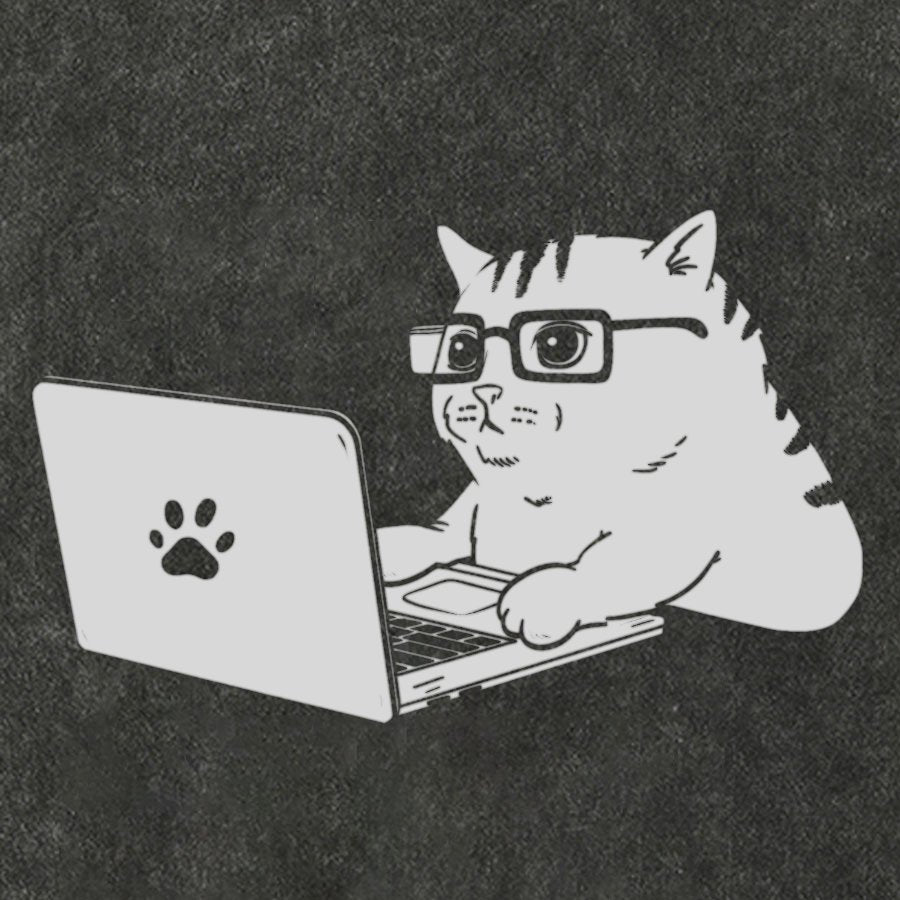 Cats & Computers Vintage Distressed T-shirt