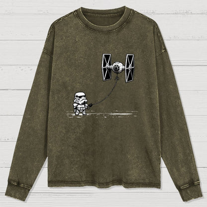 Flying The Galactic Alliance's Kite Washed Long Sleeve Tee