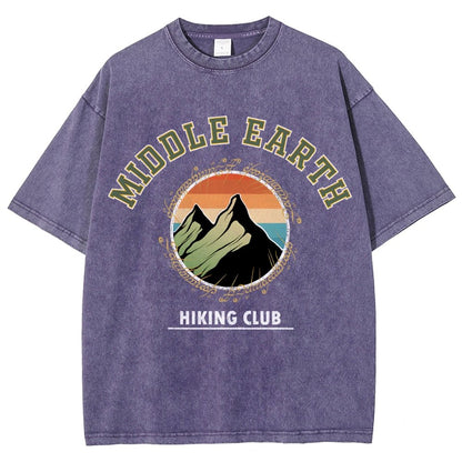 Middle Earth Hiking Club Vintage Distressed T-shirt