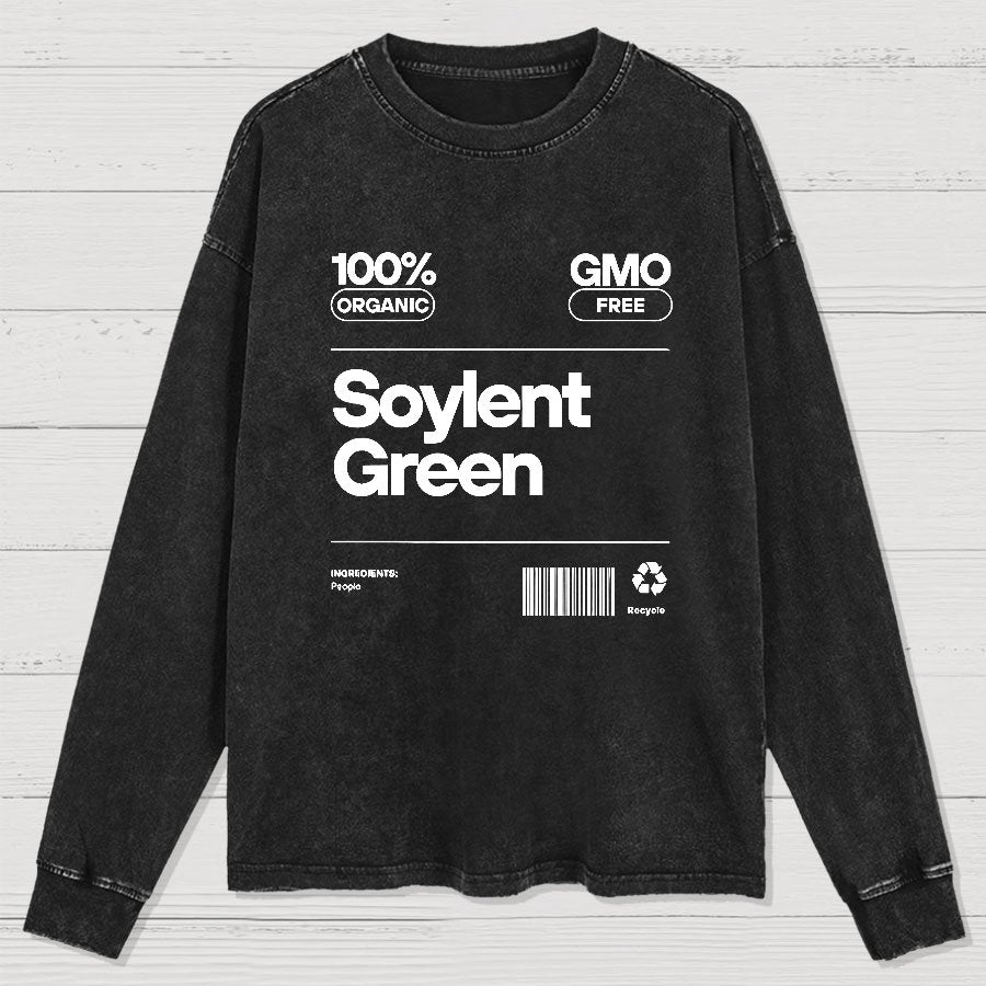 Soylent Green Tag Nerd Washed Long Sleeve Tee