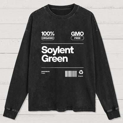 Soylent Green Tag Nerd Washed Long Sleeve Tee