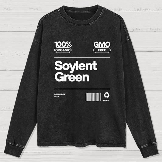 Soylent Green Tag Nerd Washed Long Sleeve Tee
