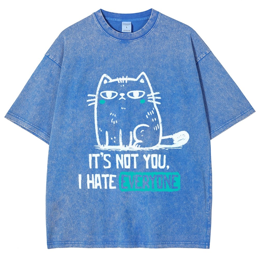 Its Not You I Hate Everyone Vintage Distressed T-shirt