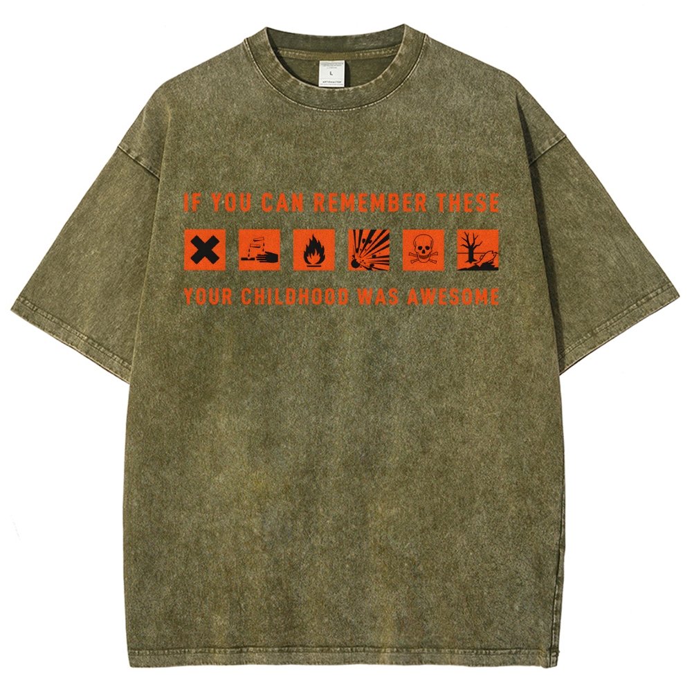 If You Can Remember These Your Childhood Was Awesome Vintage Distressed T-shirt