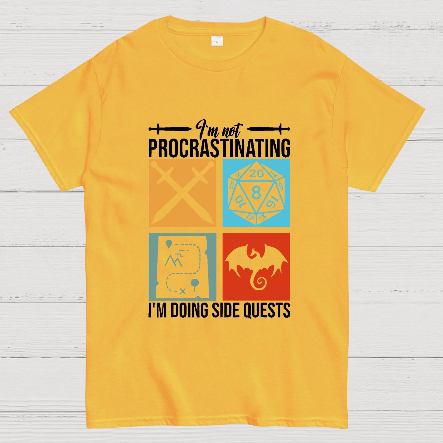 I'm Not Procrastinating I'm Doing Side Quests Geeky T-Shirt