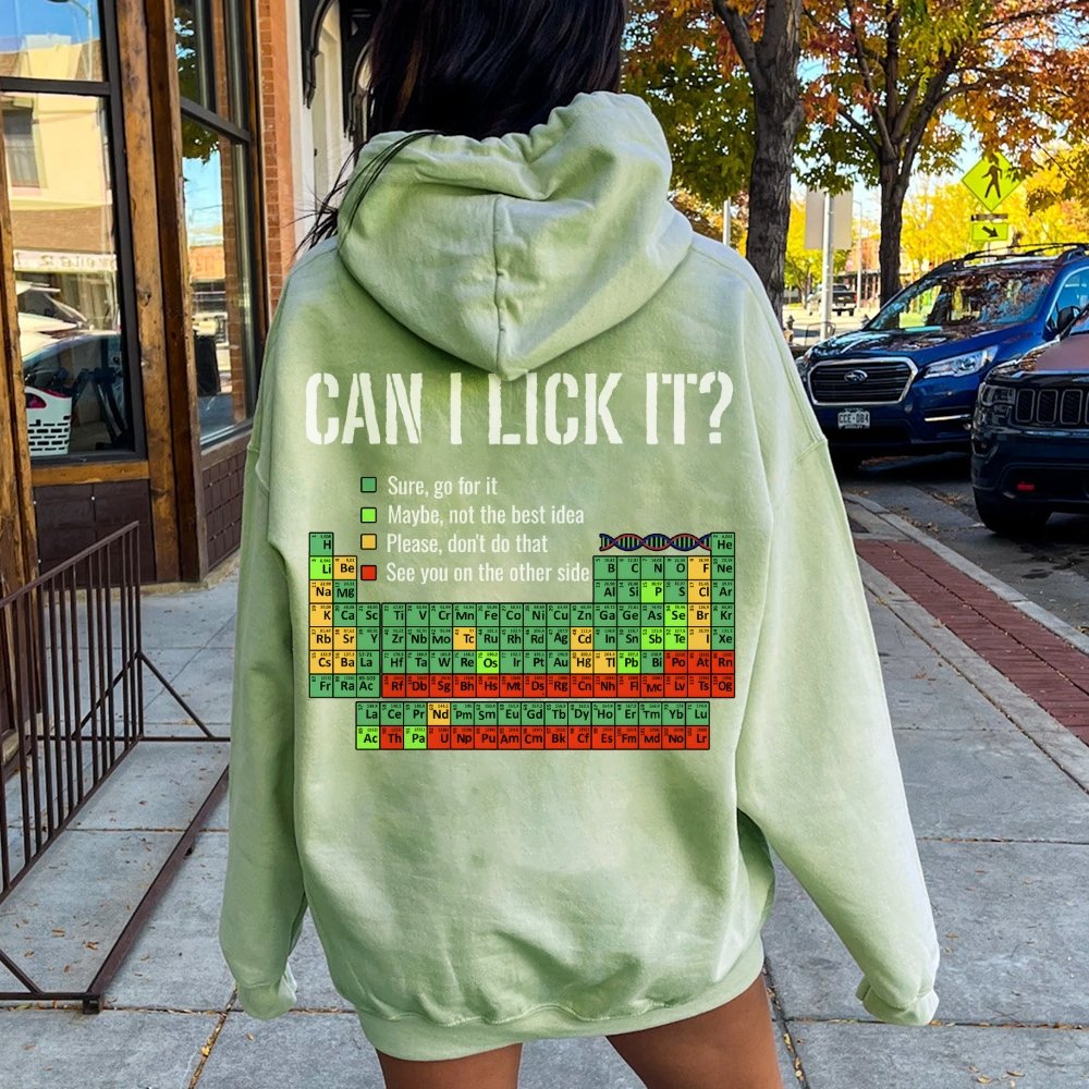 Can I Lick It Printed Back Unisex Cotton Hoodie