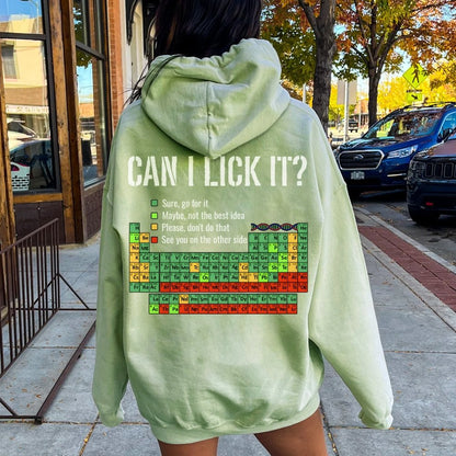 Can I Lick It Printed Back Unisex Cotton Hoodie
