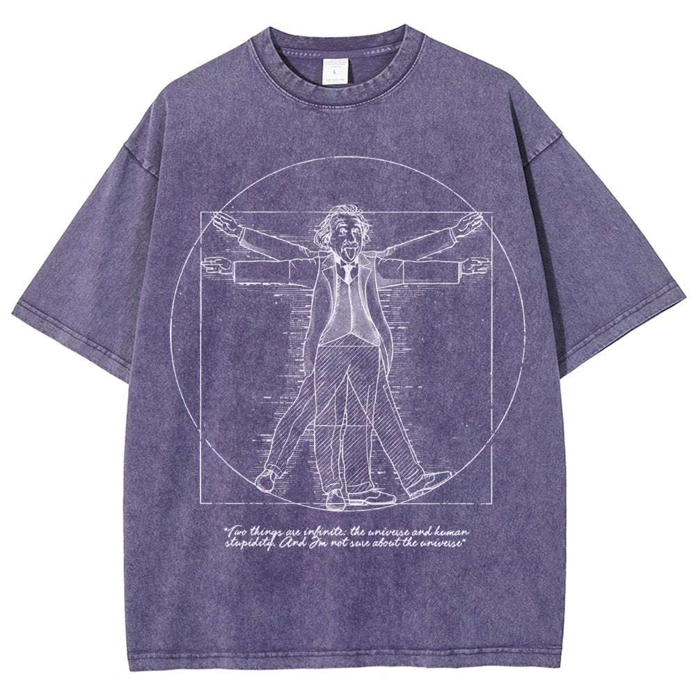 Vitruvian Genius Vintage Distressed T-shirt