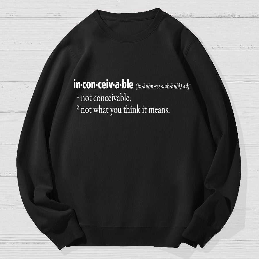Unbelievable Definition Geek Cotton Sweatshirt