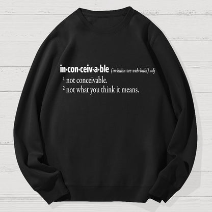 Unbelievable Definition Geek Cotton Sweatshirt