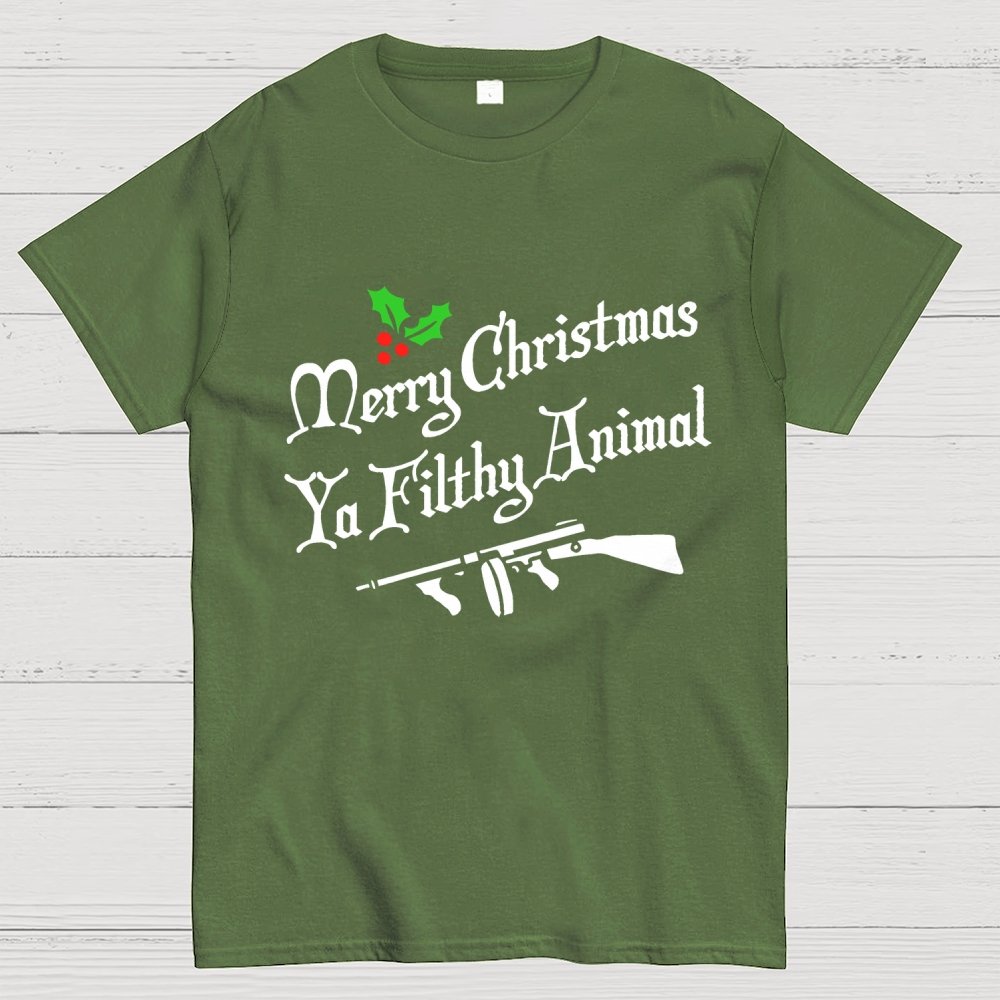 MERRY CHRISTMAS YA FILTHY ANIMAL Geek T-Shirt