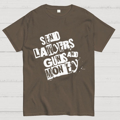 Send Lawyers Guns and Money Geek T-Shirt