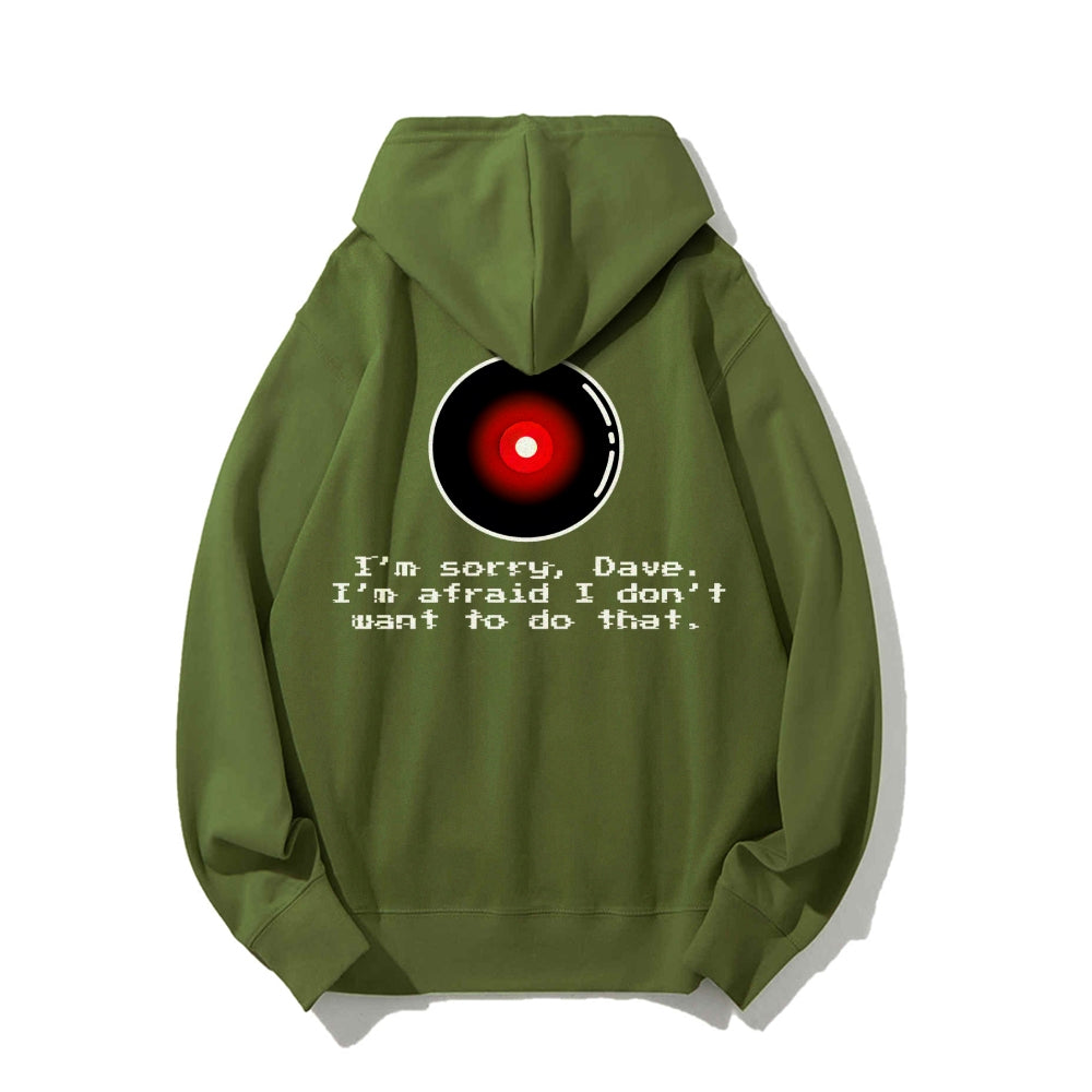 An Introvert's Odyssey I‘m sorry dave Printed Back Unisex Cotton Hoodie