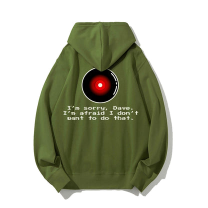 An Introvert's Odyssey I‘m sorry dave Printed Back Unisex Cotton Hoodie