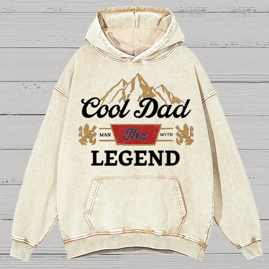 Cool Dad The Legend Vintage Distressed Hoodie