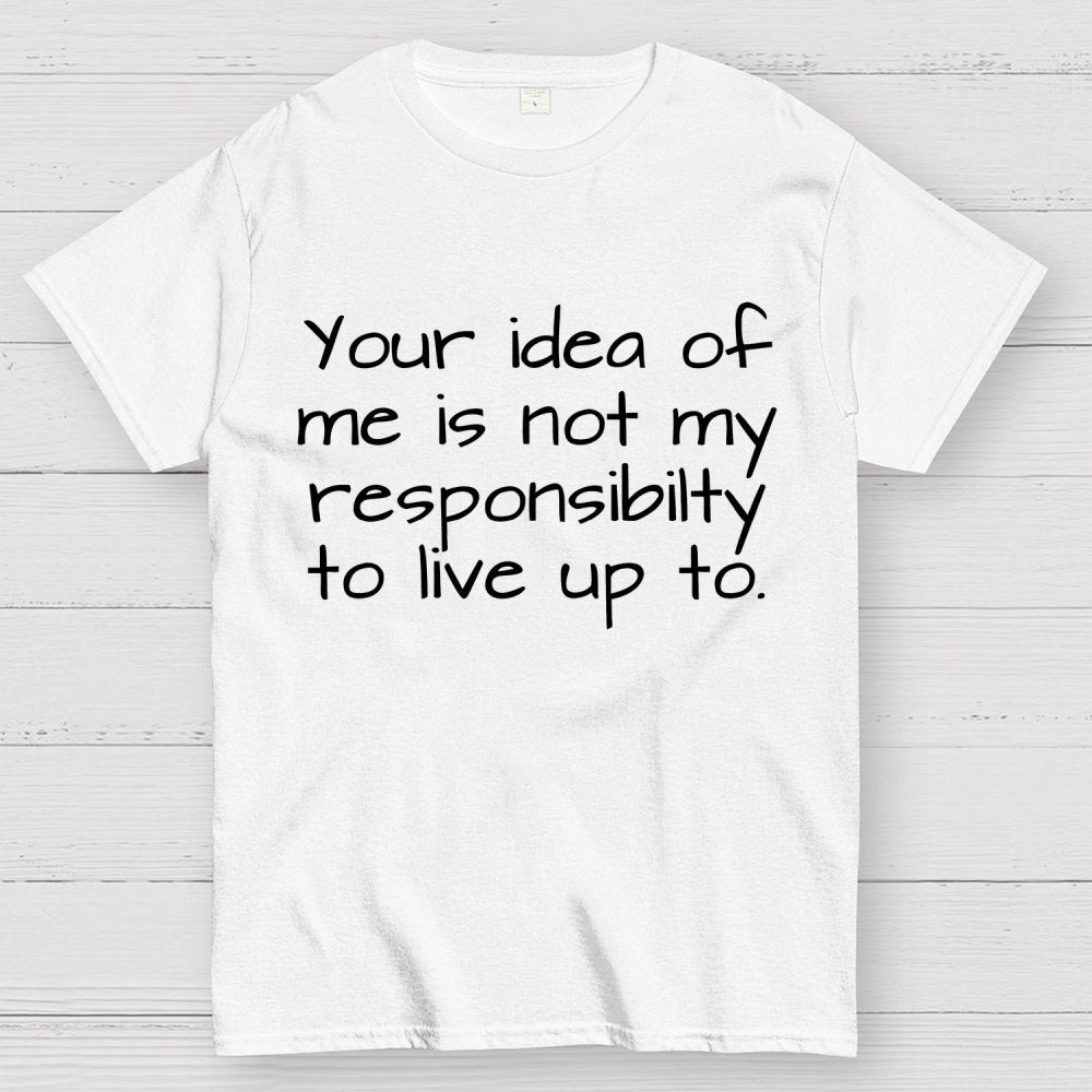 Your Idea Of Me Is Not My Resposibility To Live Up To Geek T-Shirt