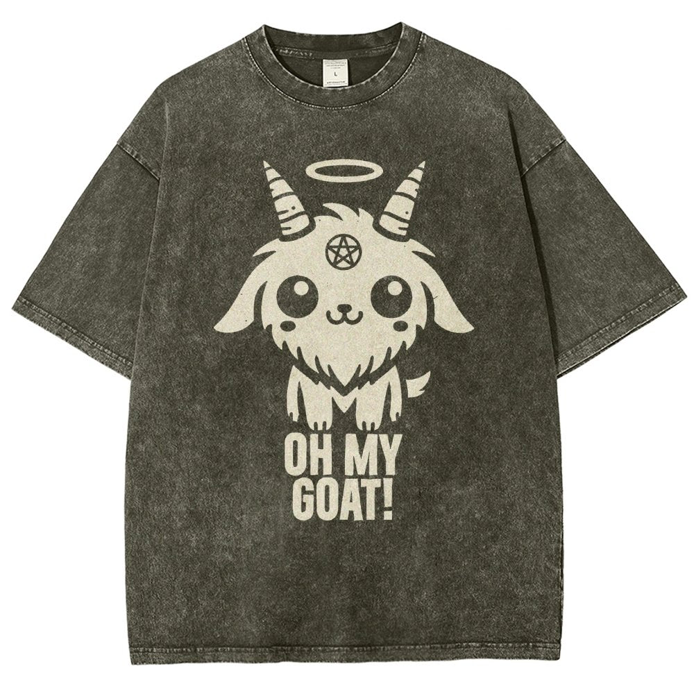 Oh my goat Vintage Distressed T-shirt