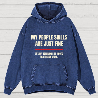 My People Skills Are Fine Vintage Distressed Hoodie