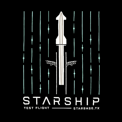 Starship Test Flight Nerdy T-Shirt