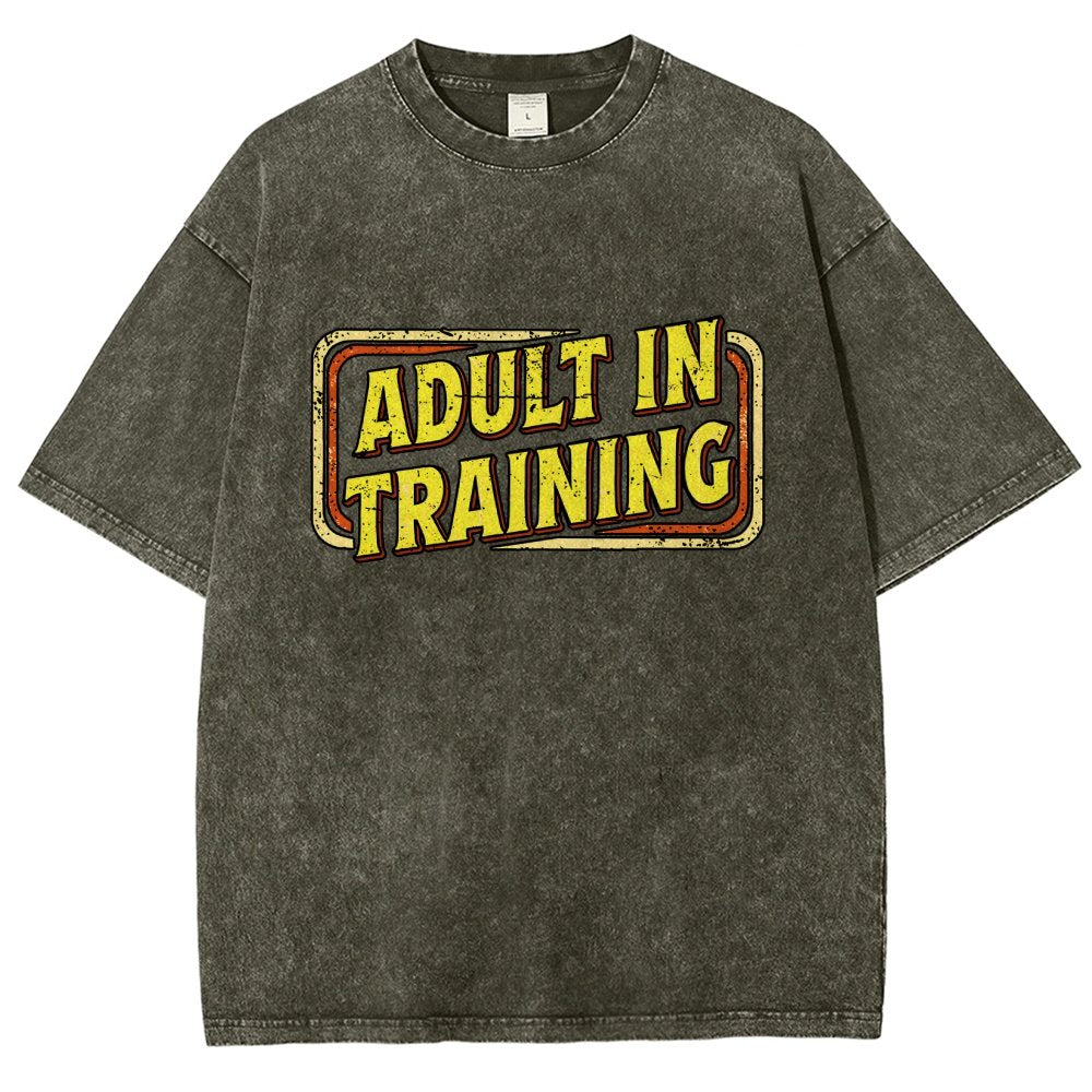 Adult In Training Vintage Distressed T-shirt