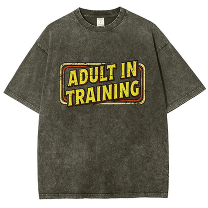 Adult In Training Vintage Distressed T-shirt