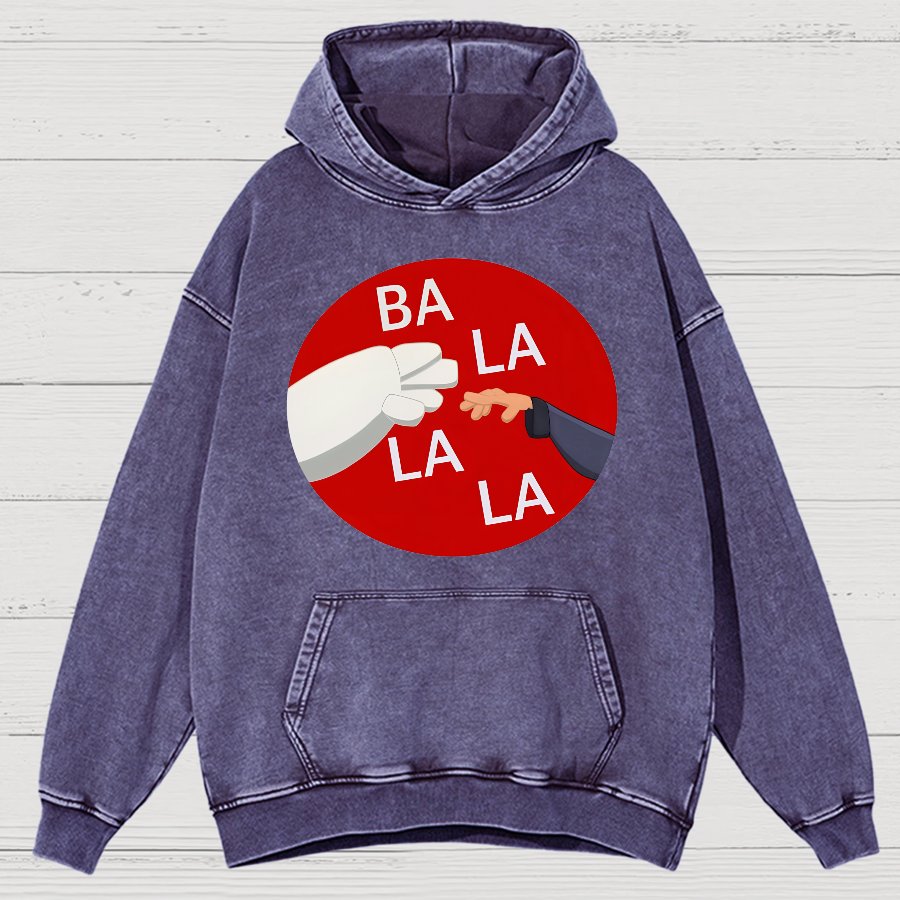 Ba La La La Funny Vintage Distressed Hoodie