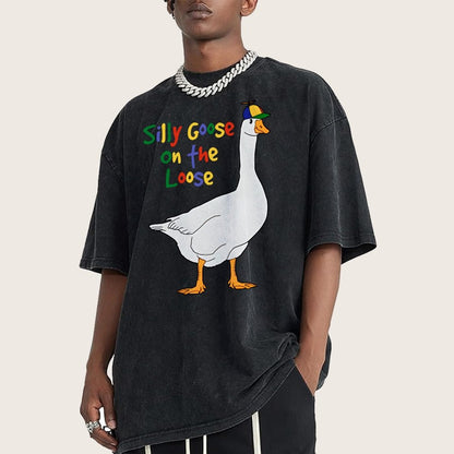 Silly Goose On The Loose Vintage Distressed T-shirt