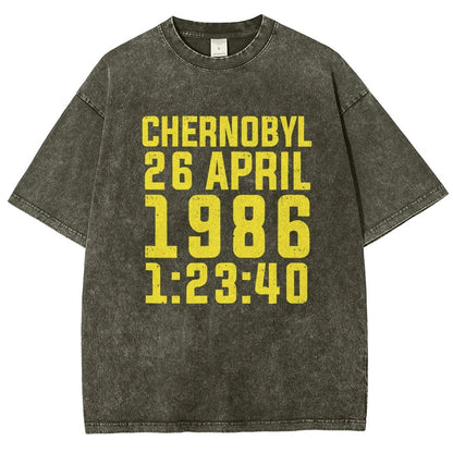 Chernobyl Nuclear Disaster Date And Time Vintage Distressed T-shirt