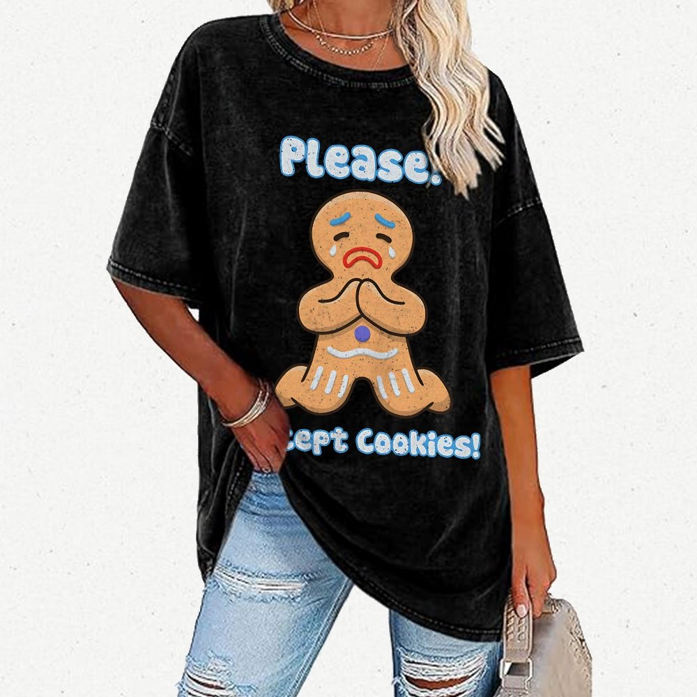 Please! Accept Cookies! Vintage Distressed T-shirt