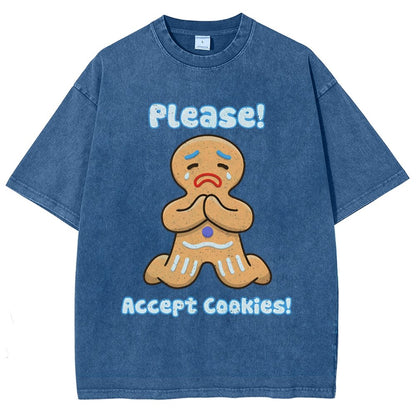 Please! Accept Cookies! Vintage Distressed T-shirt