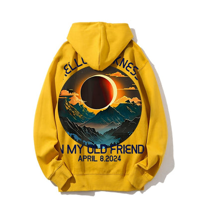 Hello Darkness My Old Friend Nerdy Graphic Geek Printed Back Cotton Hoodie