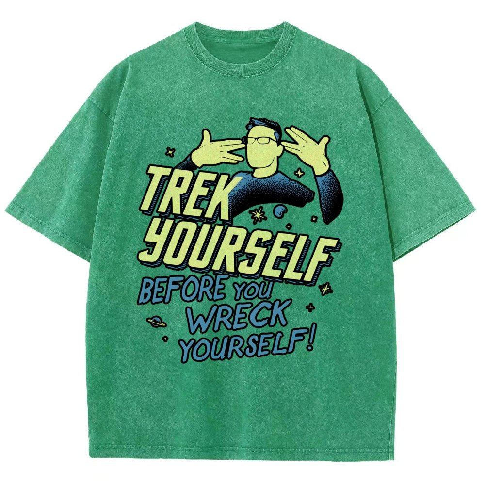 Track Yourself Before You Wreck Yourself  Vintage Distressed T-shirt