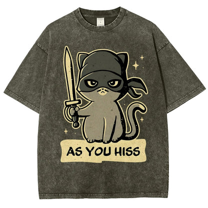 As You Hiss Vintage Distressed T-shirt