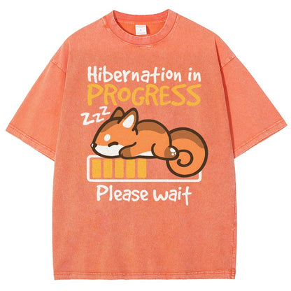 Hibernation In Progress Vintage Distressed T-shirt