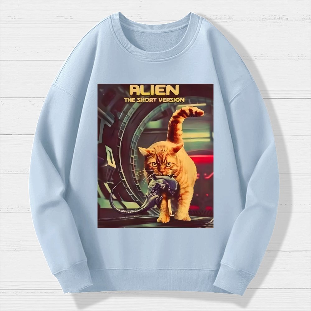 Mystery Cat Heavy Geek Cotton Sweatshirt