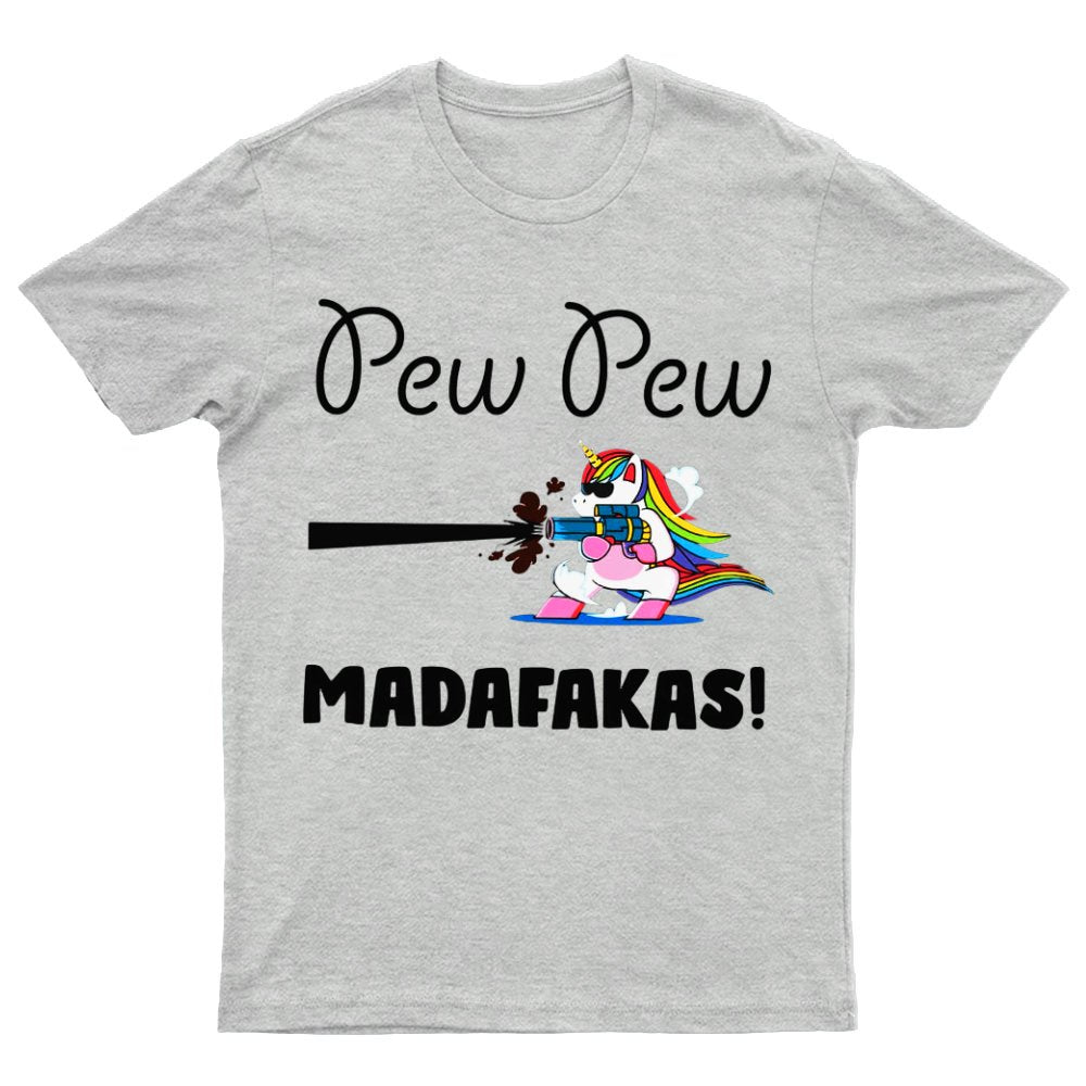 Pew Pew Madafakas Funny Unicorn Nerdy T-Shirt