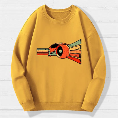 Vintage Grid Geek Cotton Sweatshirt