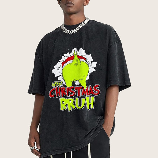 Merry Christmas Bruh Vintage Distressed T-shirt