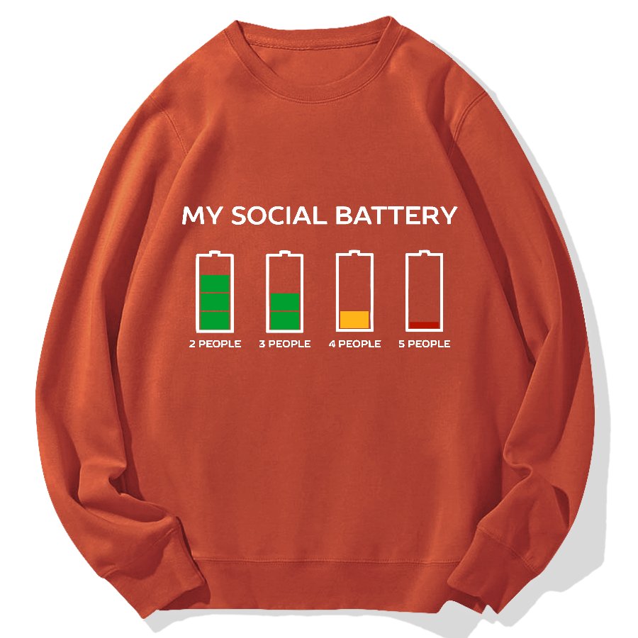 Funny Introvert Humor Geek Cotton Sweatshirt