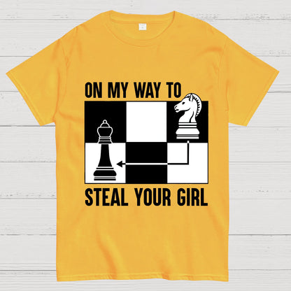 Chess Game On My Way To Steal Your Girl Geek T-Shirt