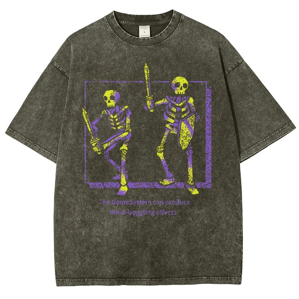 MIND-BOGGLING SKELETONS Vintage Distressed T-shirt