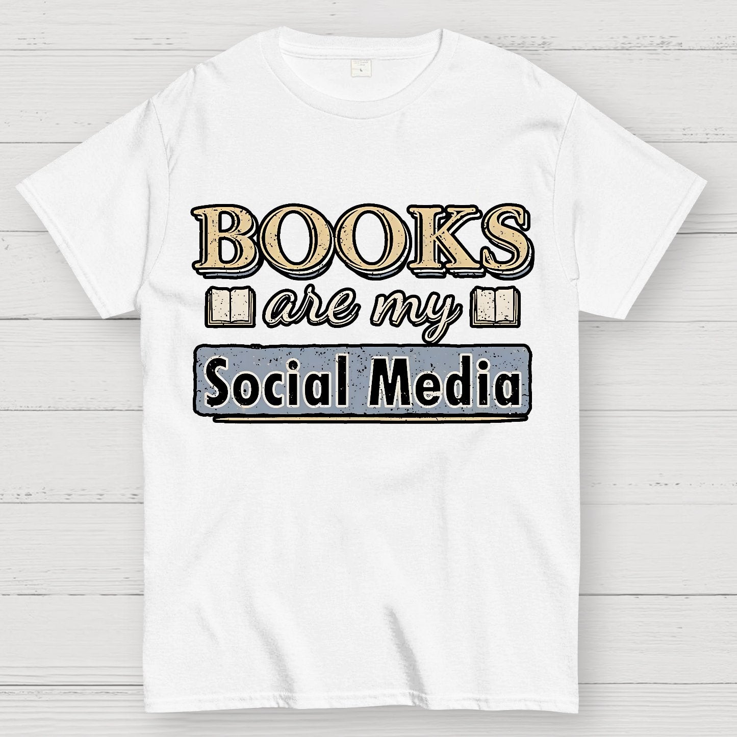 Books Are My Social Media Geek T-Shirt